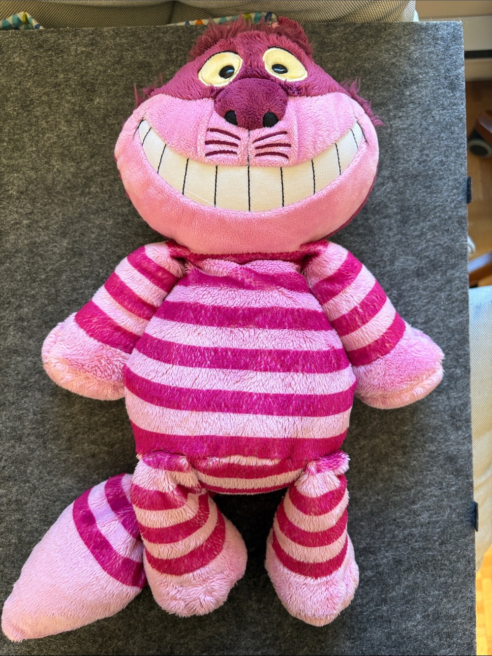 Disney Pink and Magenta Striped Cheshire Cat Plush